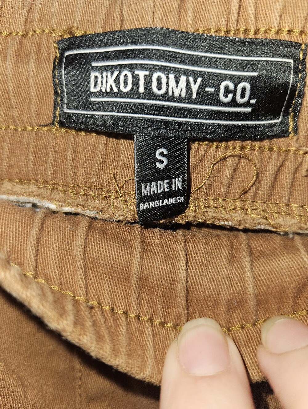 Dikotomy-Co. Mens Brown Elastic Waist Pants Size S - Picture 6 of 10